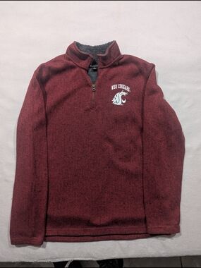 Champion WSU Cougars Maroon/Black 1/4 Zip Sweater